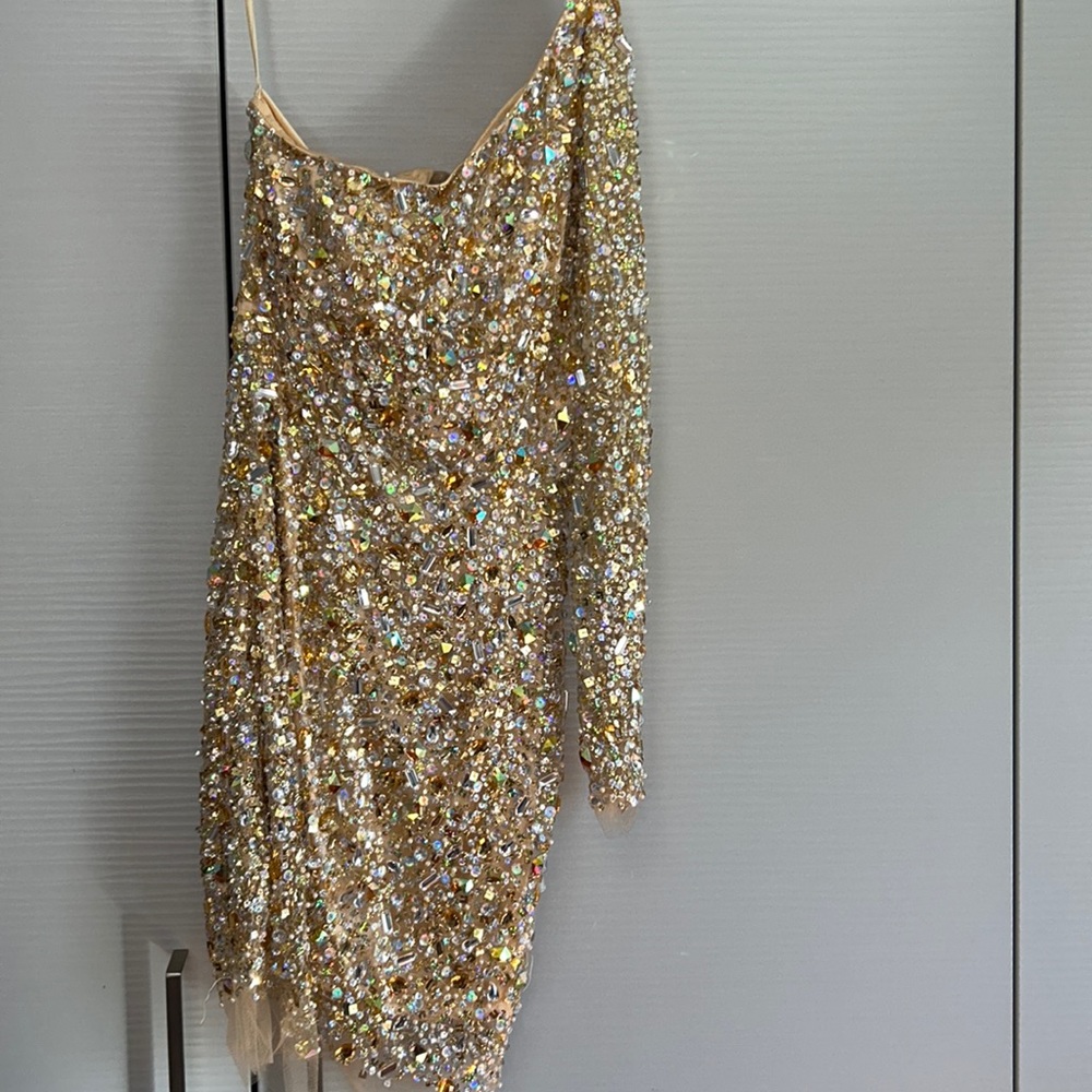 Jovani one shoulder mini dress